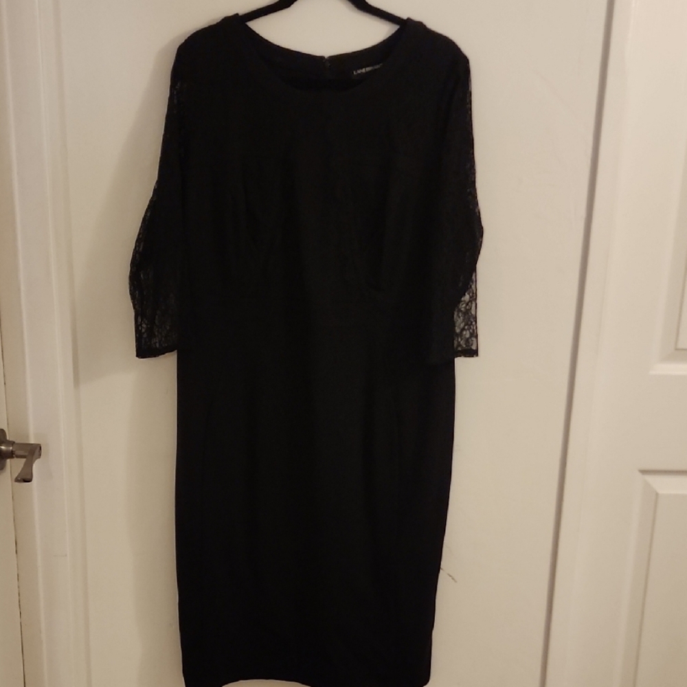 Lane Bryant Black Lace Long Sleeve Dress